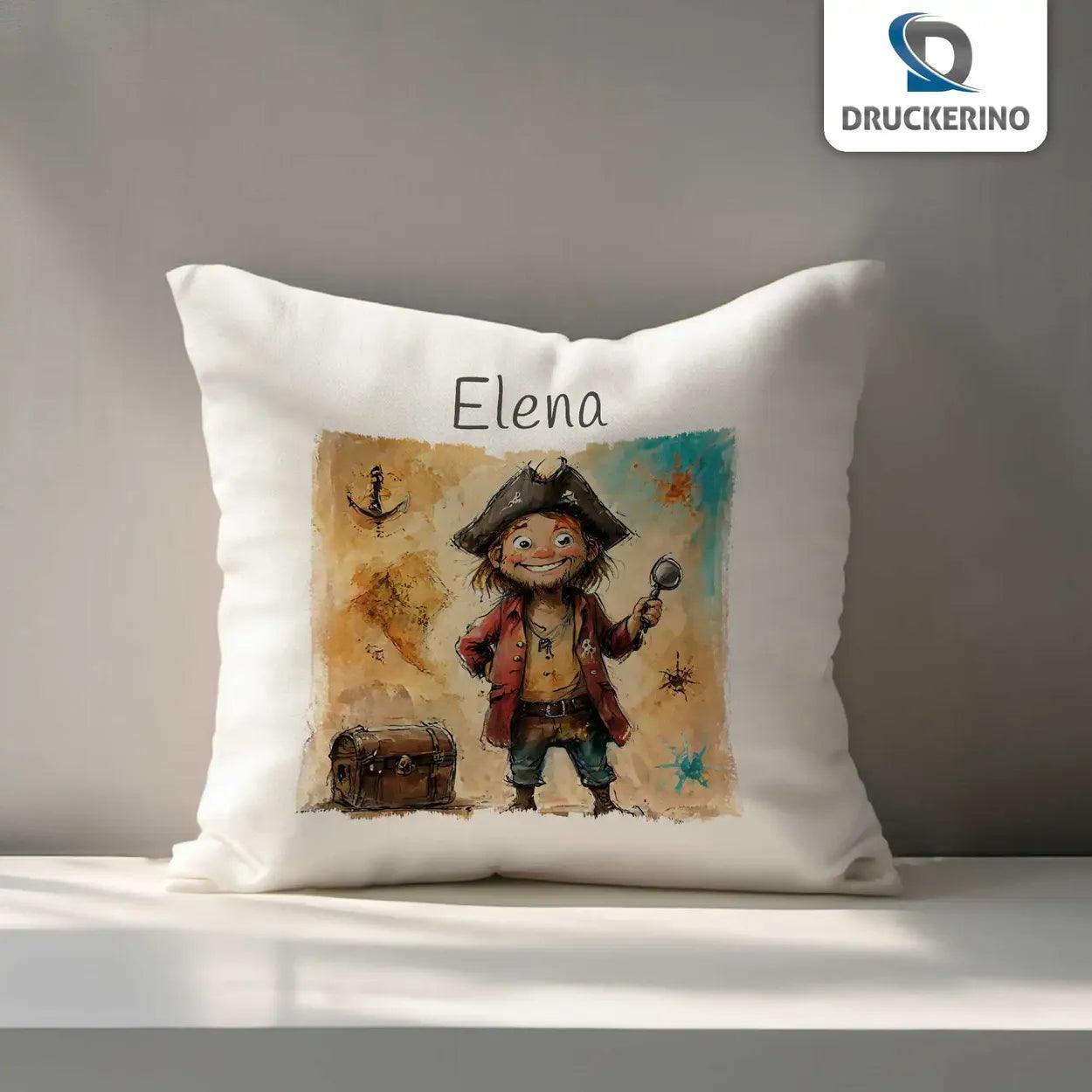 Kuschelkissen Kinder | Traumland Pirat 40x40 cm - Druckerino