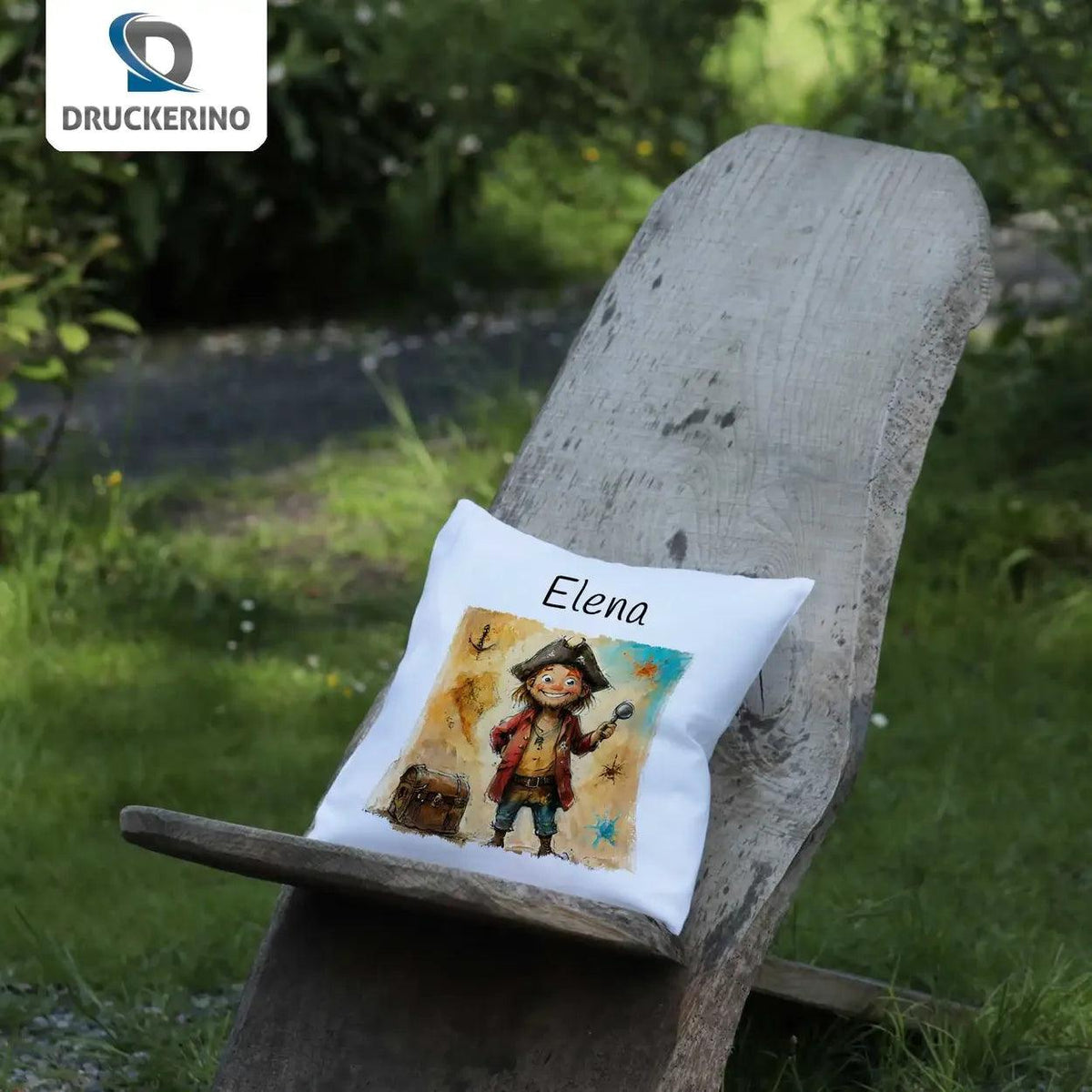 Kuschelkissen Kinder | Traumland Pirat 40x40 cm - Druckerino