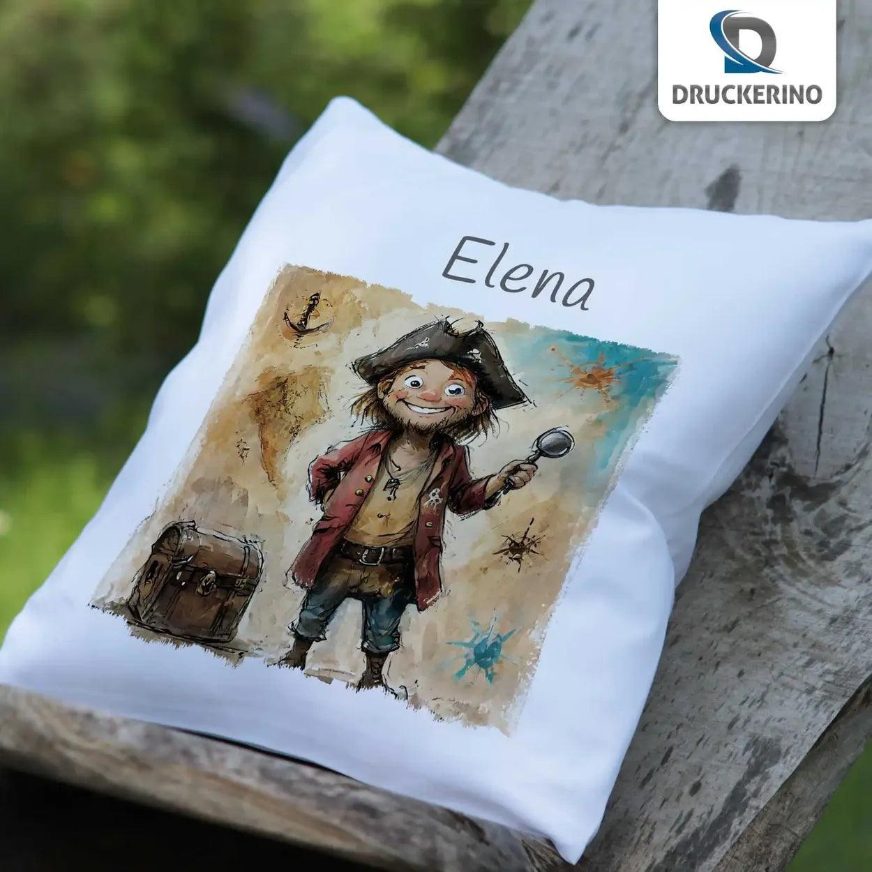 Kuschelkissen Kinder | Traumland Pirat 40x40 cm - Druckerino