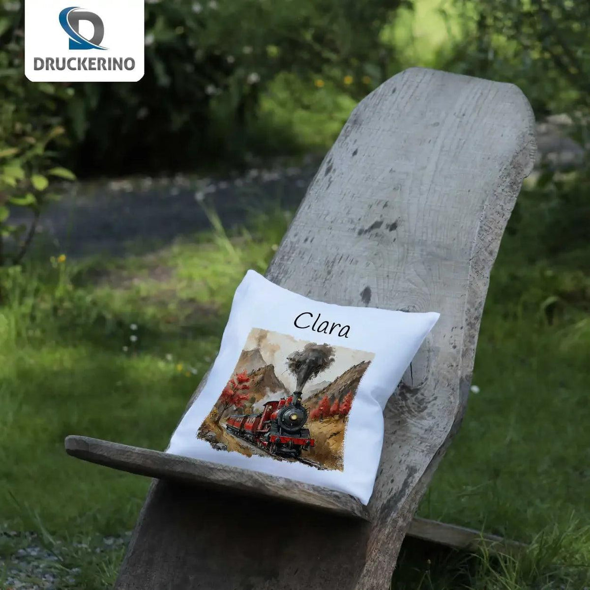 Kuschelkissen Kinder | Traumlok 40x40 cm - Druckerino