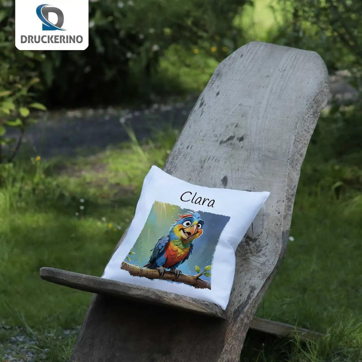 Kuschelkissen Kinder | Traumpapagei 40x40 cm - Druckerino