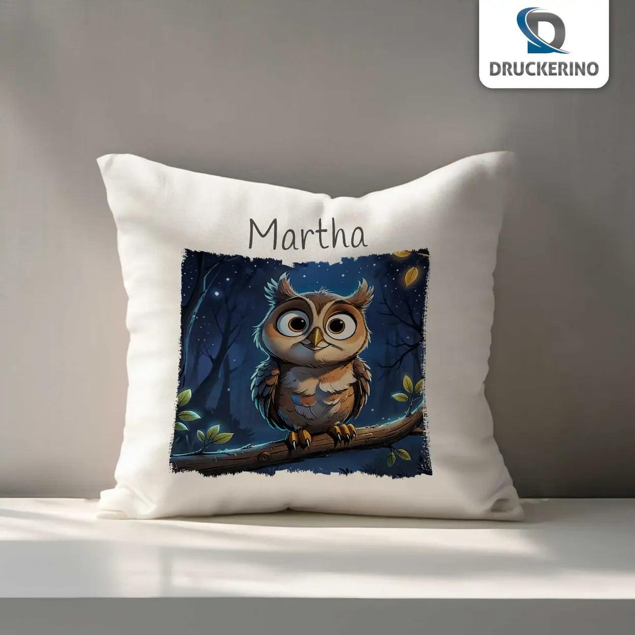 Kuschelkissen Kinder | Traumwächter Eule 40x40 cm - Druckerino