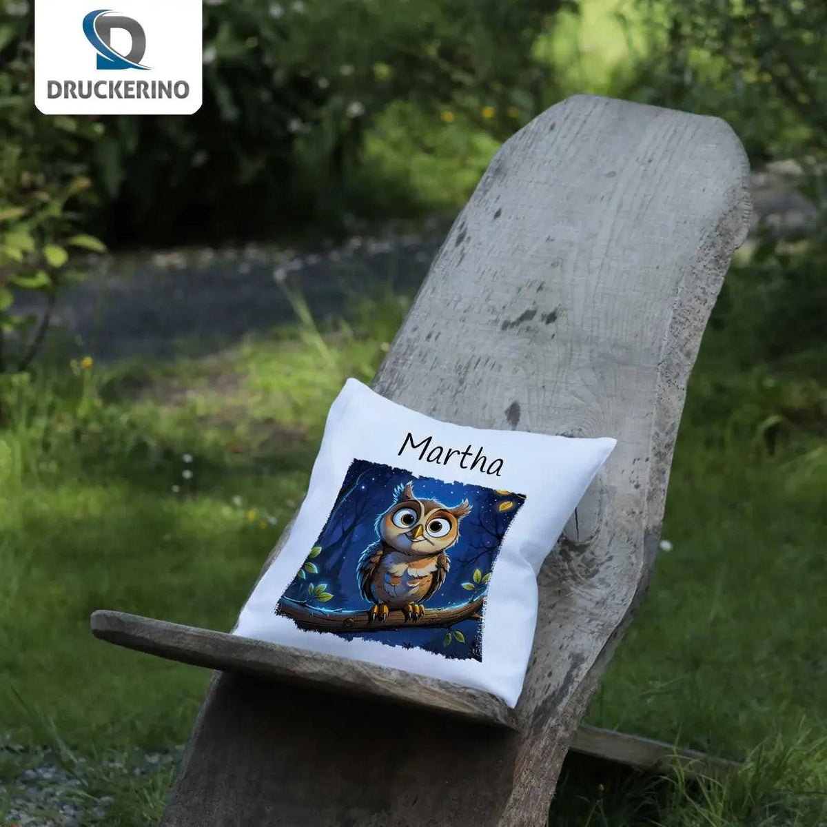 Kuschelkissen Kinder | Traumwächter Eule 40x40 cm - Druckerino