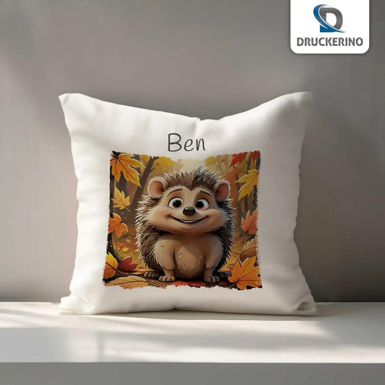 Kuschelkissen Kinder | Traumwald Igel 40x40 cm - Druckerino
