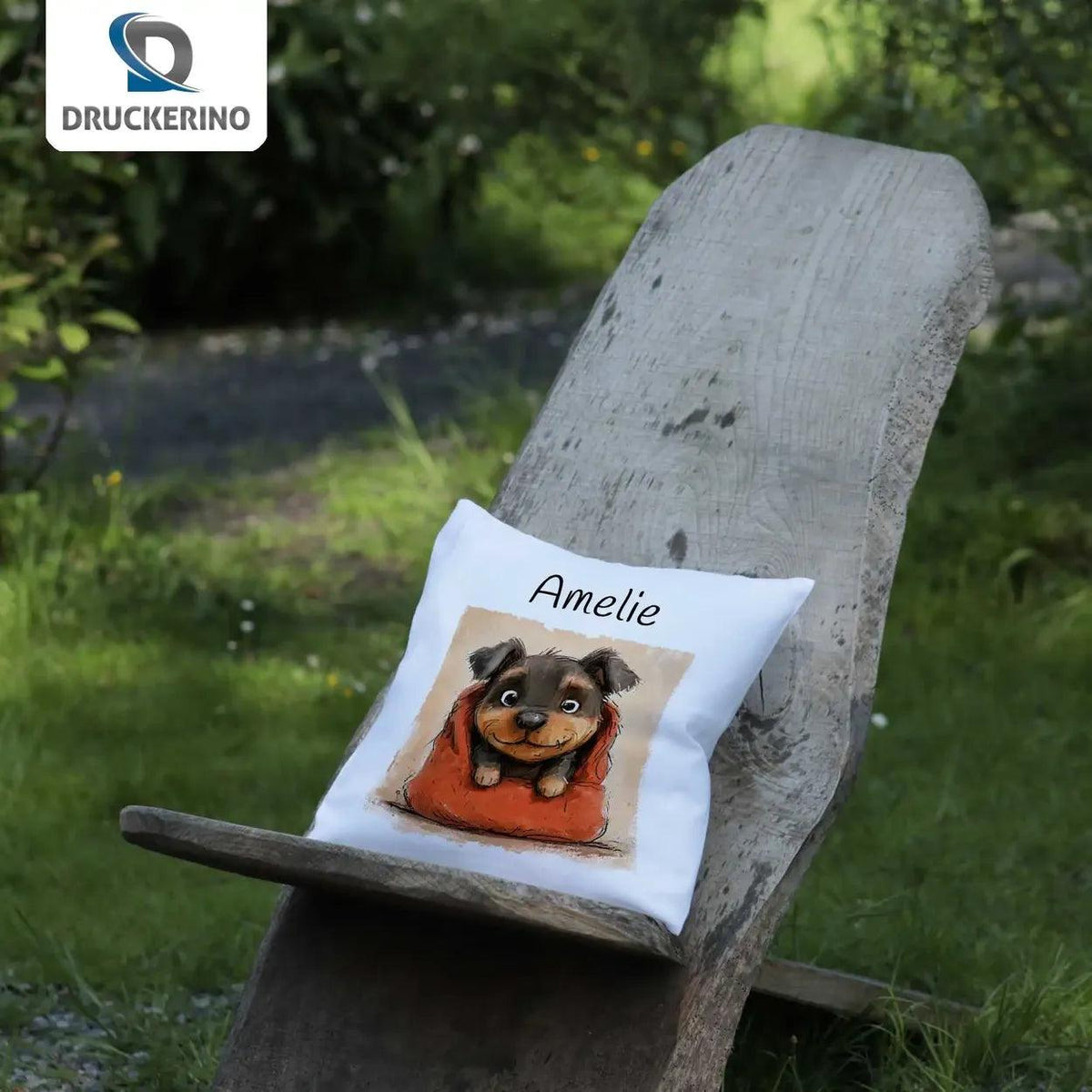 Kuschelkissen Kinder | Traumwelpe 40x40 cm - Druckerino