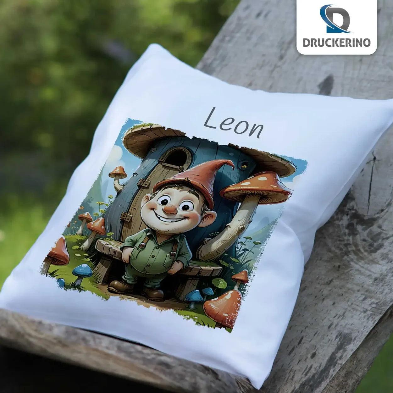 Kuschelkissen Kinder | Traumzwerg 40x40 cm - Druckerino