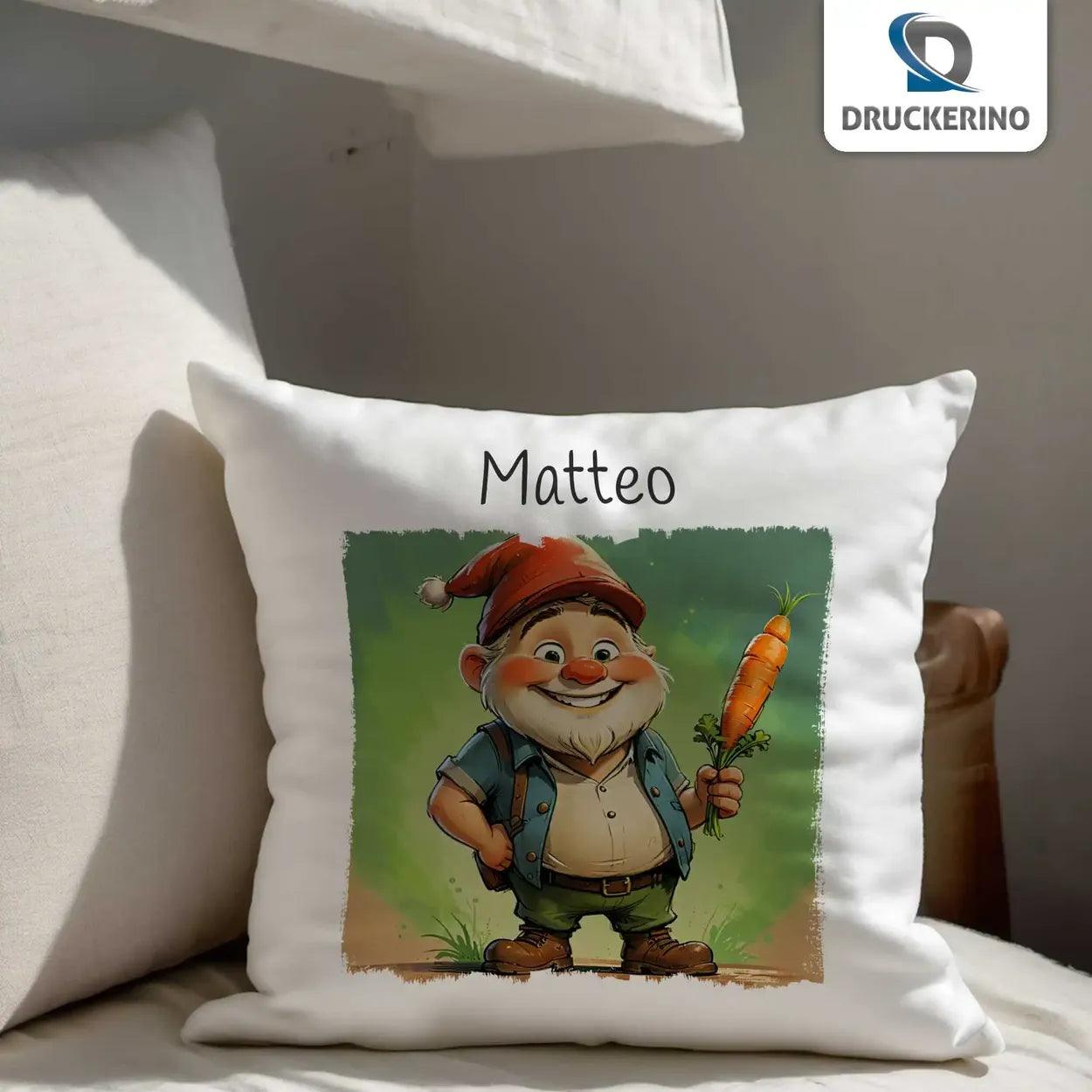 Kuschelkissen Kinder | Traumzwerg 40x40 cm - Druckerino