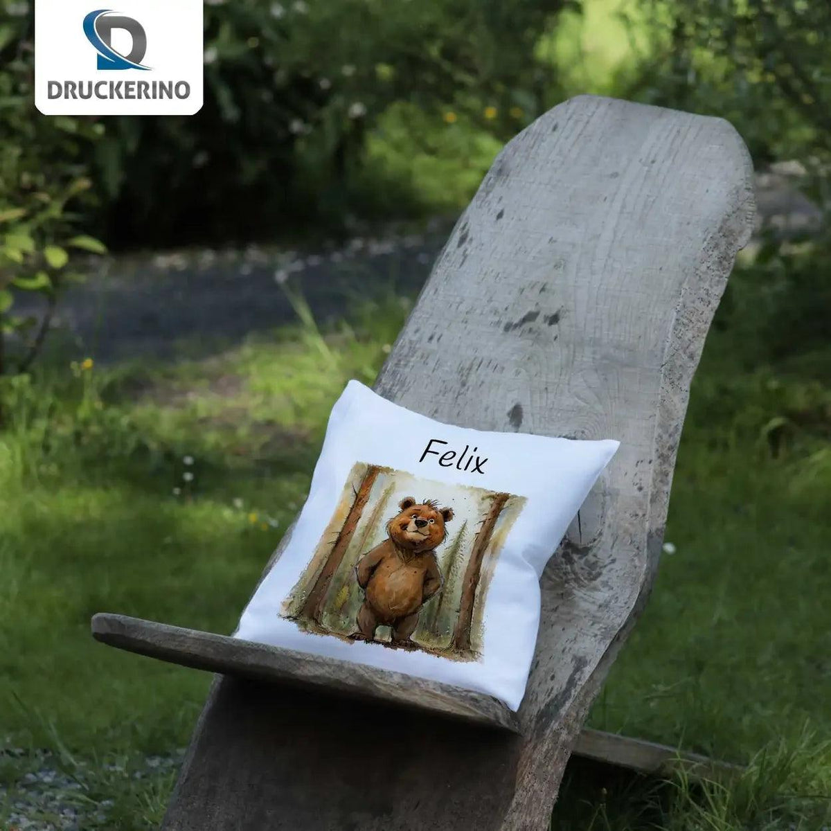 Kuschelkissen Kinder | Waldabenteurer 40x40 cm - Druckerino