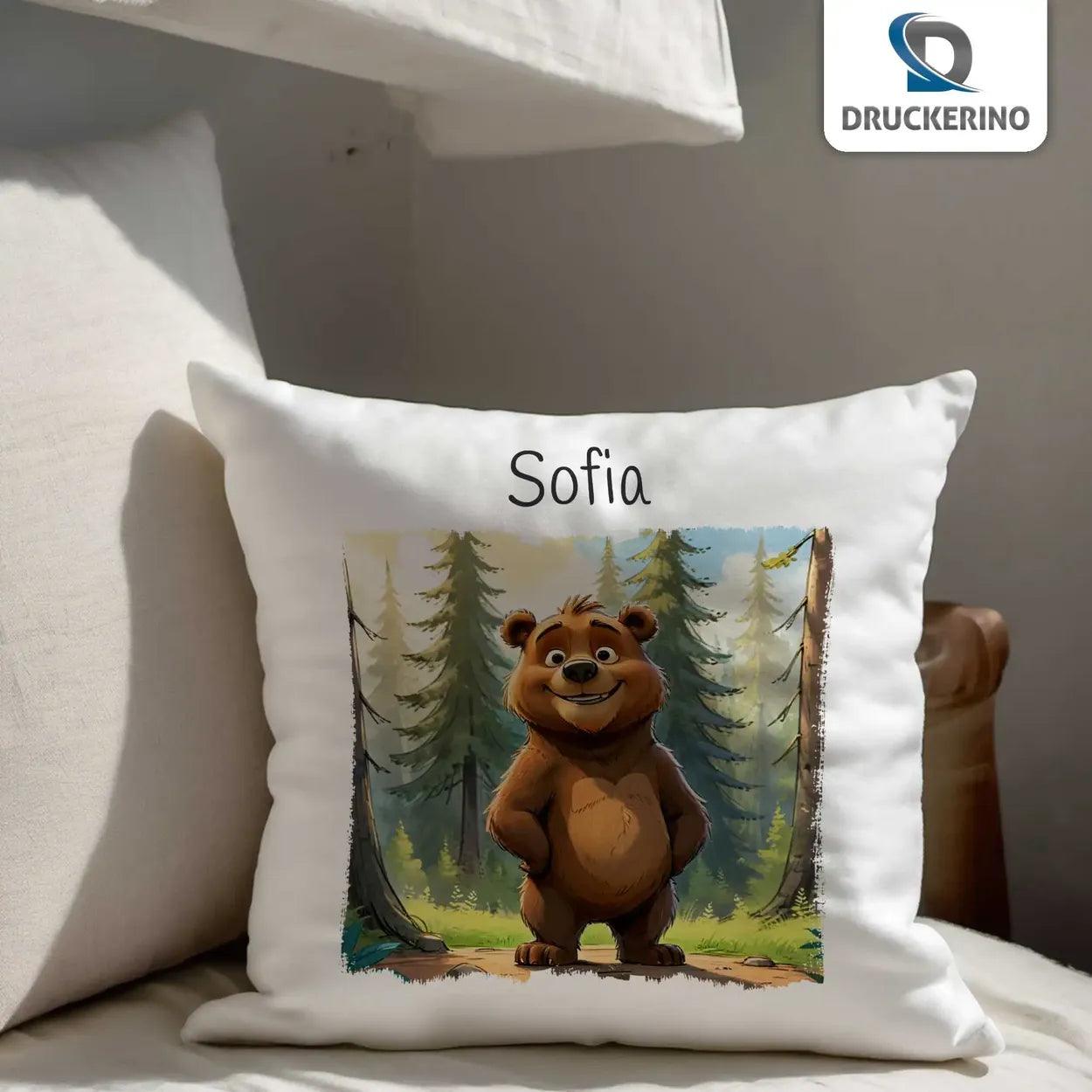 Kuschelkissen Kinder | Waldabenteurer 40x40 cm - Druckerino