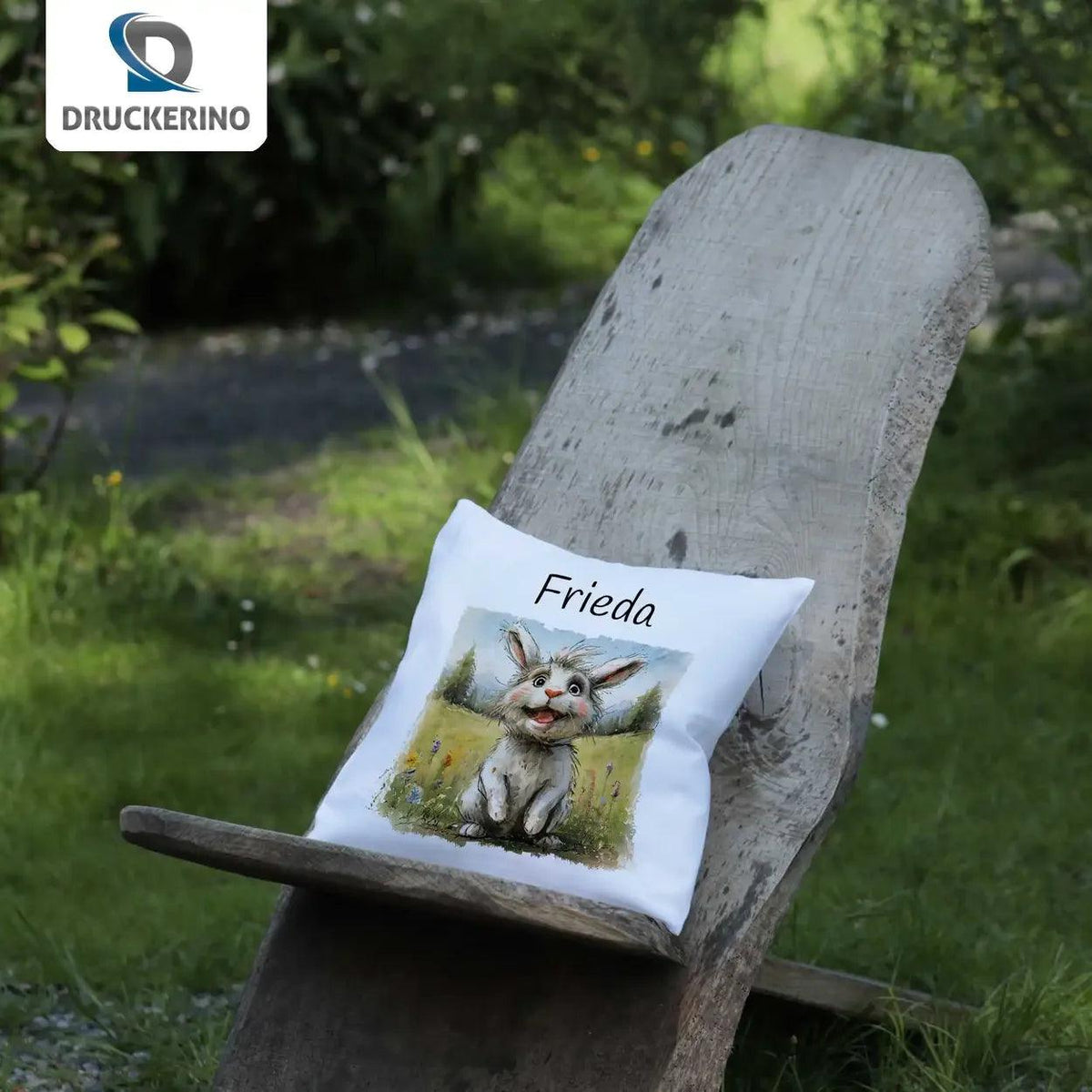 Kuschelkissen Kinder | Waldhäschen-Zauber 40x40 cm - Druckerino