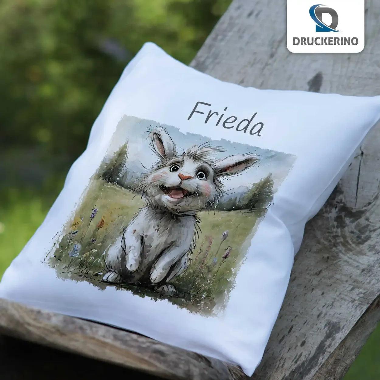Kuschelkissen Kinder | Waldhäschen-Zauber 40x40 cm - Druckerino