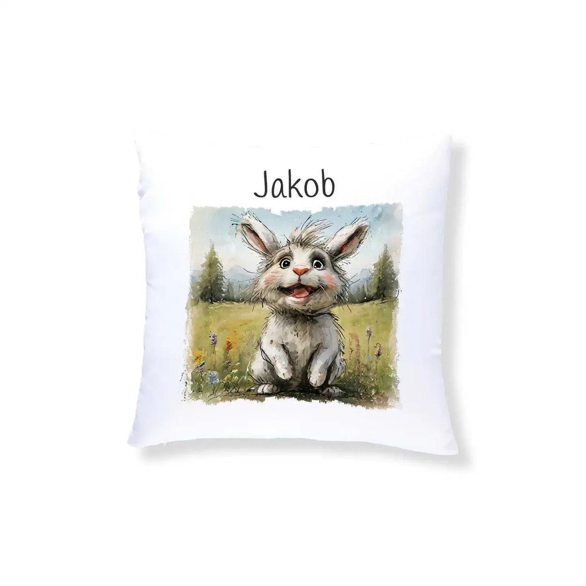 Kuschelkissen Kinder | Waldhäschen-Zauber 40x40 cm - Druckerino
