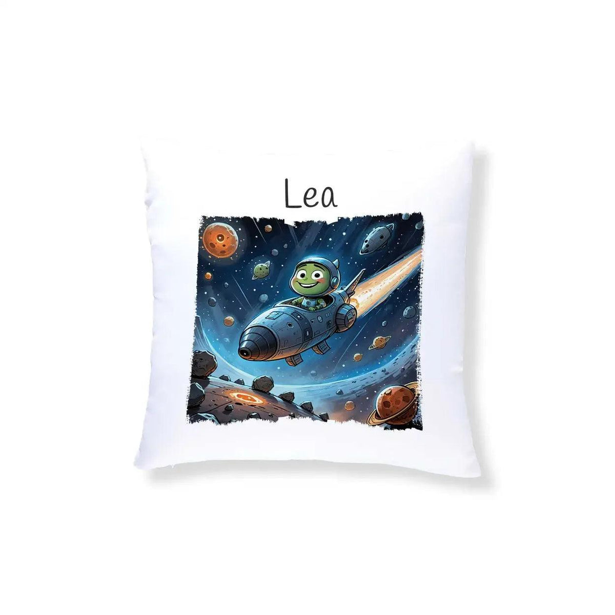 Kuschelkissen Kinder | Weltraumabenteurer 40x40 cm - Druckerino