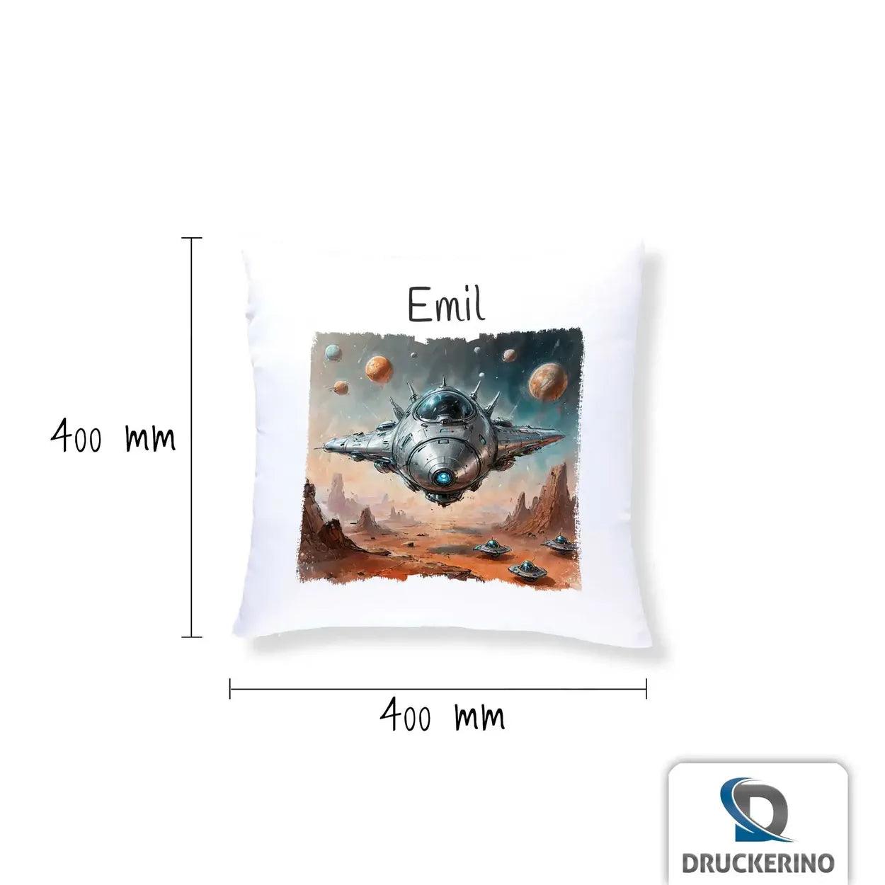 Kuschelkissen Kinder | Weltraumabenteurer 40x40 cm - Druckerino