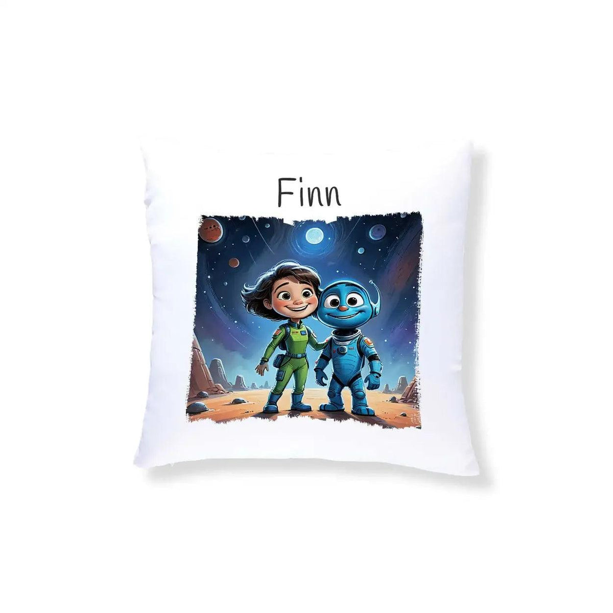 Kuschelkissen Kinder | Weltraumfreunde 40x40 cm - Druckerino