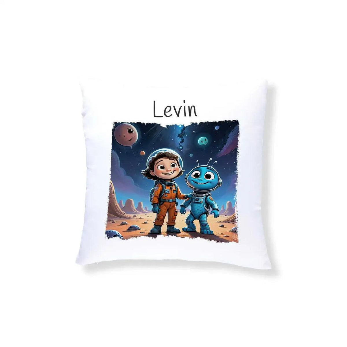 Kuschelkissen Kinder | Weltraumfreunde 40x40 cm - Druckerino