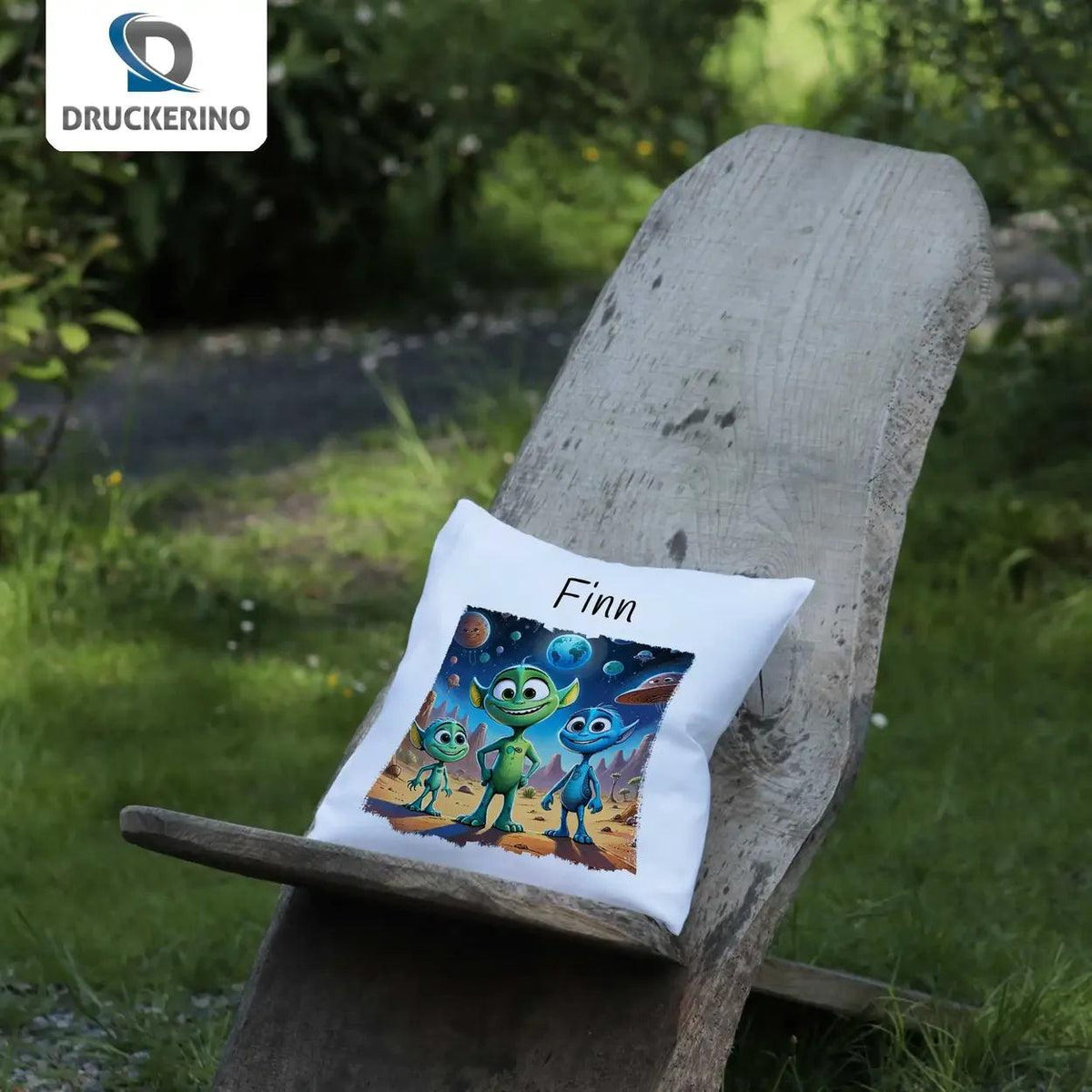 Kuschelkissen Kinder | Weltraumfreunde 40x40 cm - Druckerino