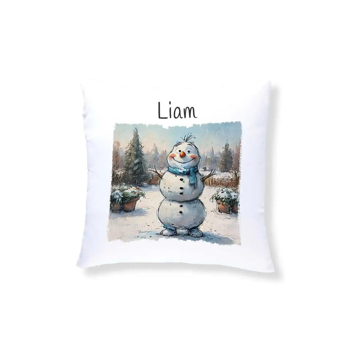 Kuschelkissen Kinder | Winterfreund Schneemann 40x40 cm - Druckerino