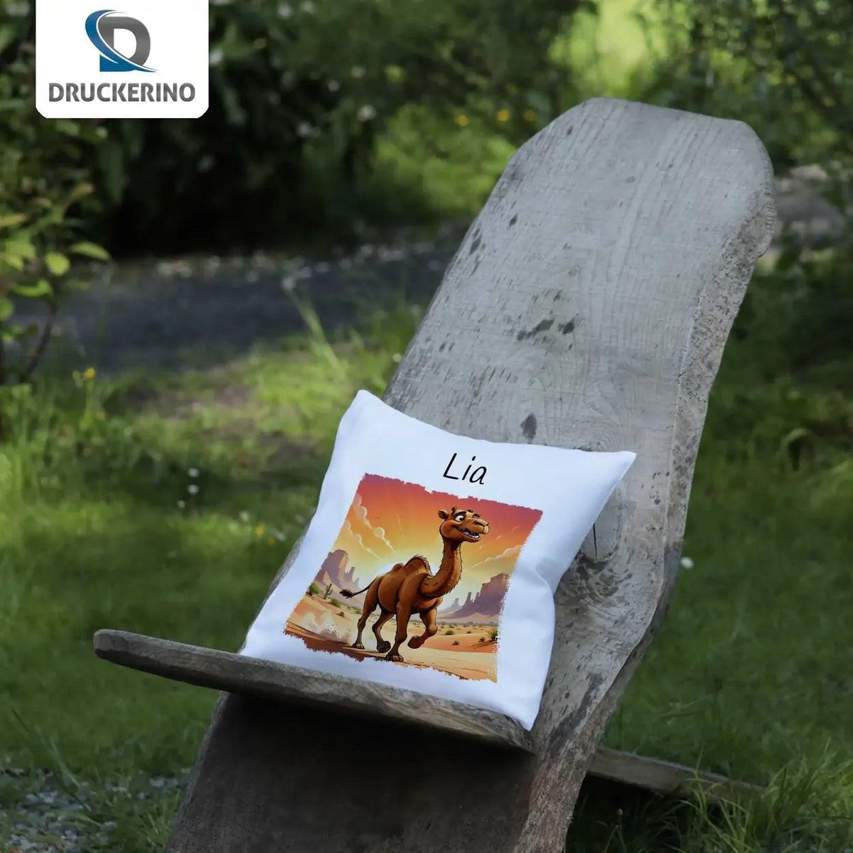 Kuschelkissen Kinder | Wüstenabenteuer 40x40 cm - Druckerino