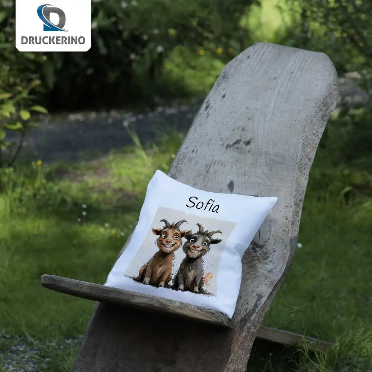 Kuschelkissen Kinder | Zauber Zicklein 40x40 cm - Druckerino