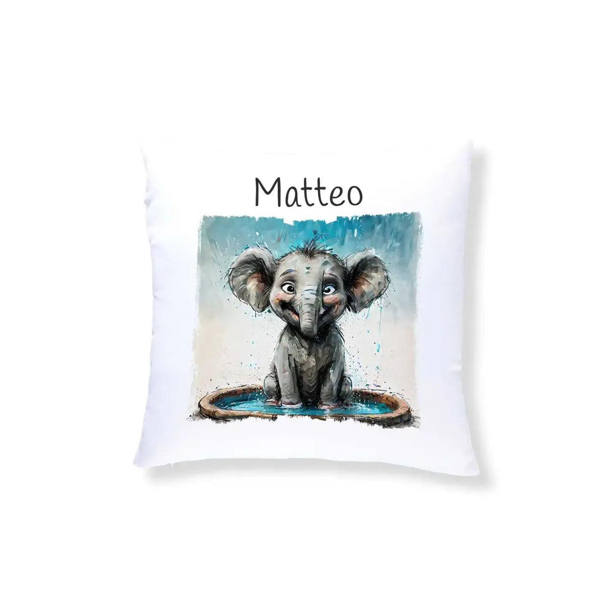 Kuschelkissen Kinder| Zirkus Elefant 40x40 cm - Druckerino