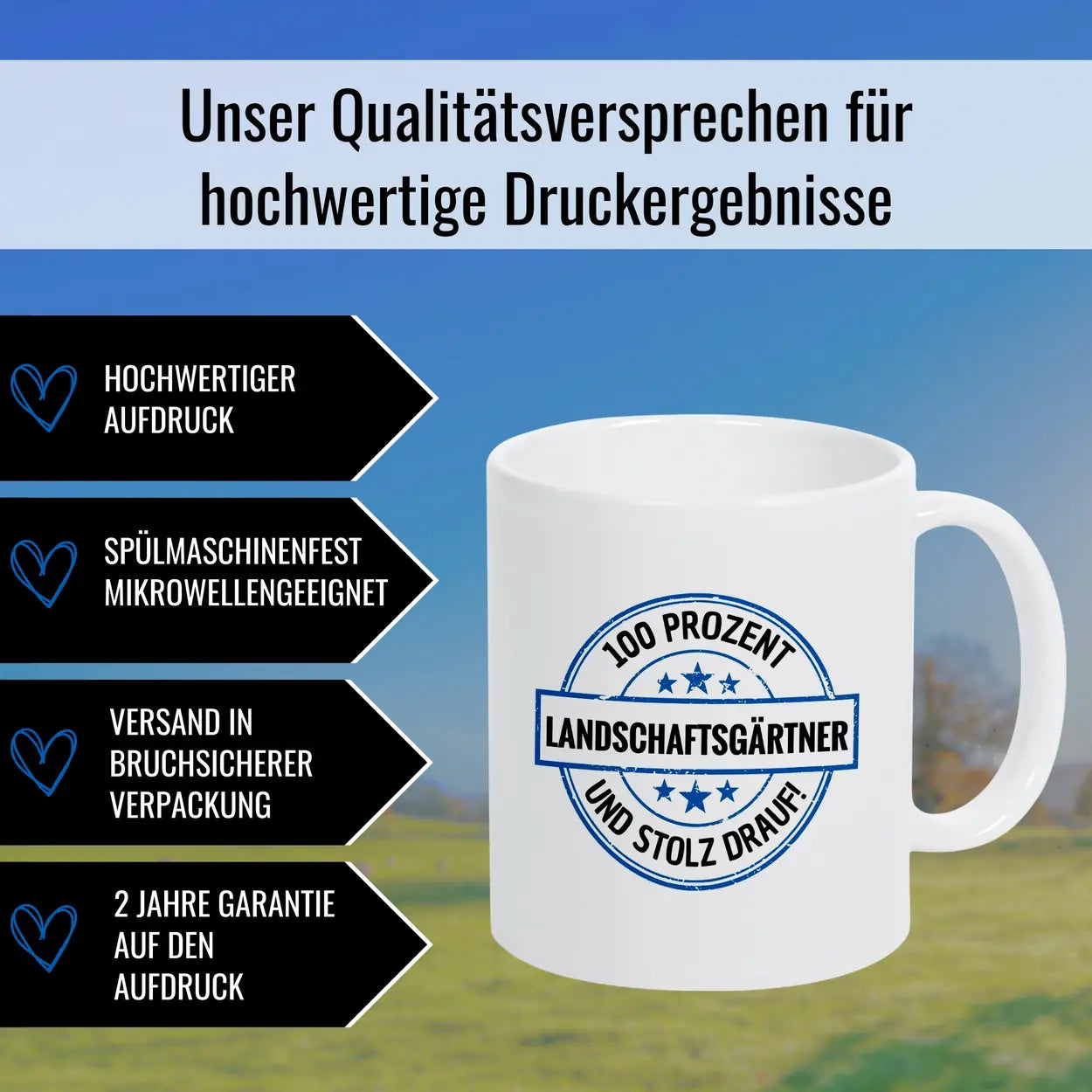 Landschaftsgärtner 100 Prozent Tasse - Druckerino