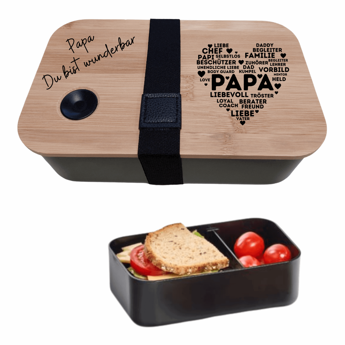Brotdose Papa Du bist wunderbar Lunchbox Druckerino   