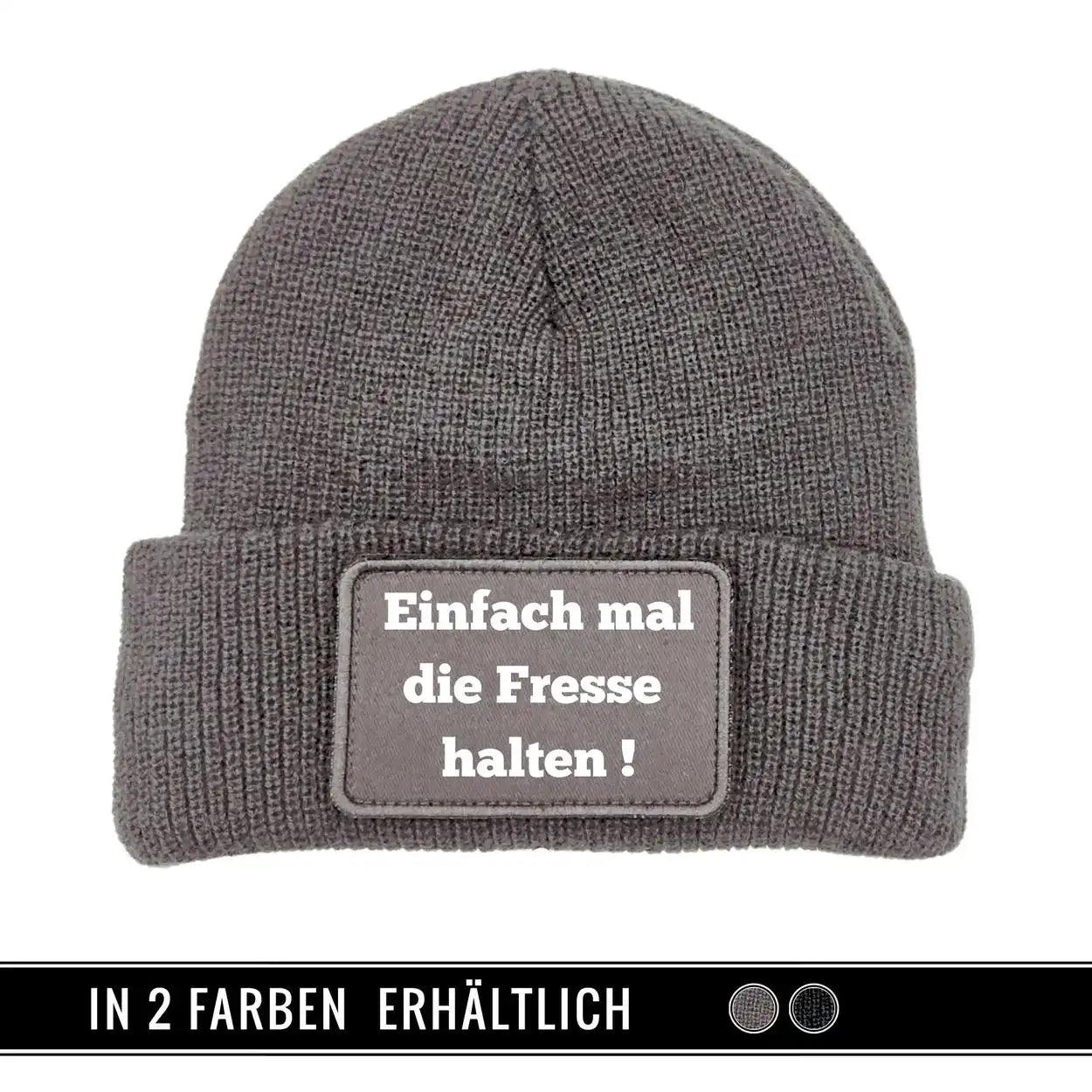 Mütze Beanie | Einfach mal die Fresse halten - Druckerino