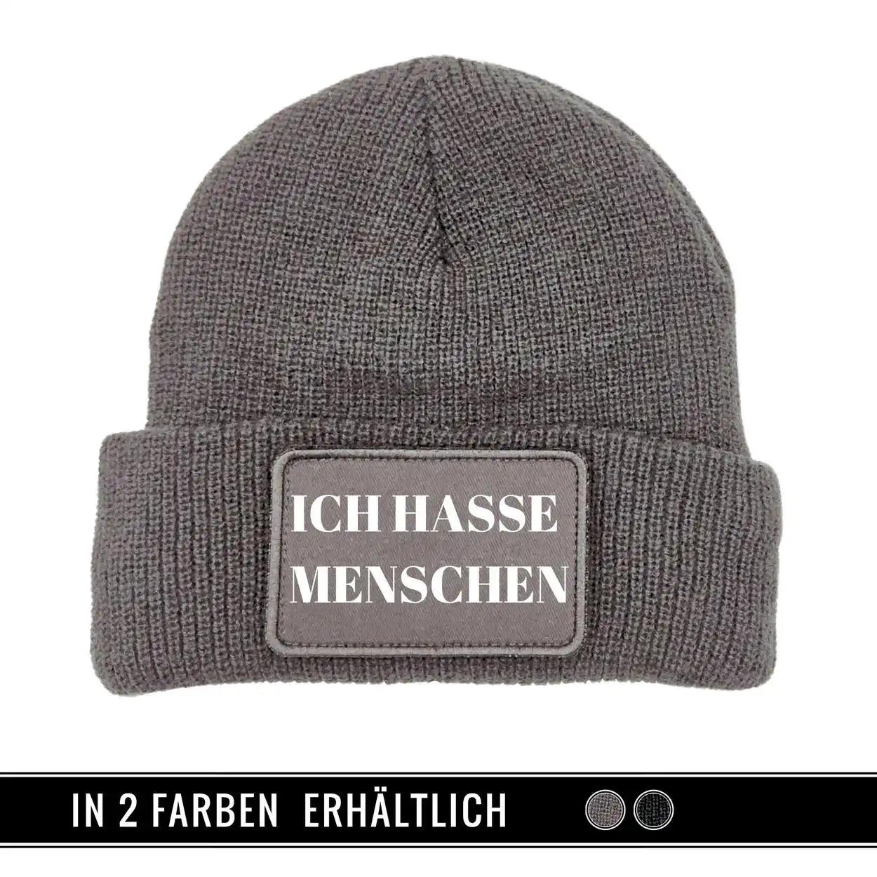 Mütze Beanie | Ich hasse Menschen - Druckerino