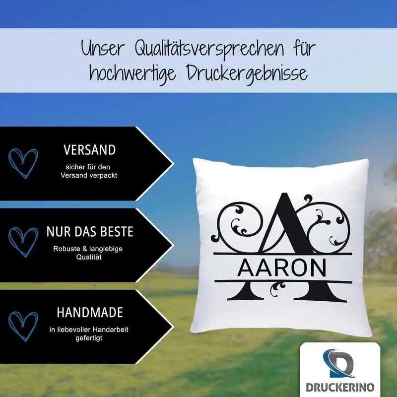 Namenskissen | Motiv 1 | Aaron - Druckerino