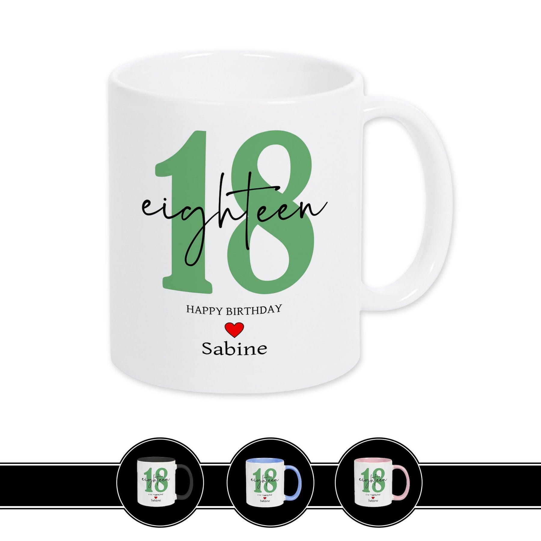 Personalisierte Tasse - 18 Eighteen - Druckerino
