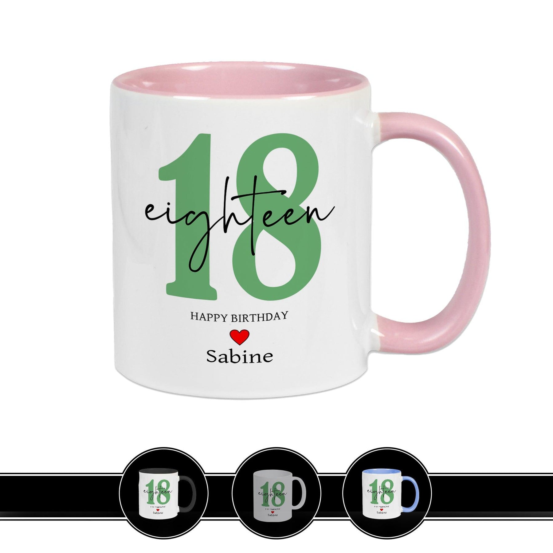 Personalisierte Tasse - 18 Eighteen - Druckerino