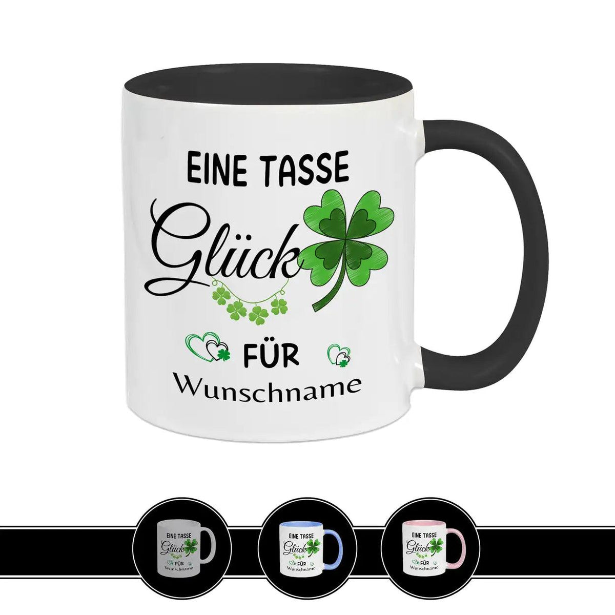 Personalisierte Tasse - Eine Tasse Glück - Druckerino