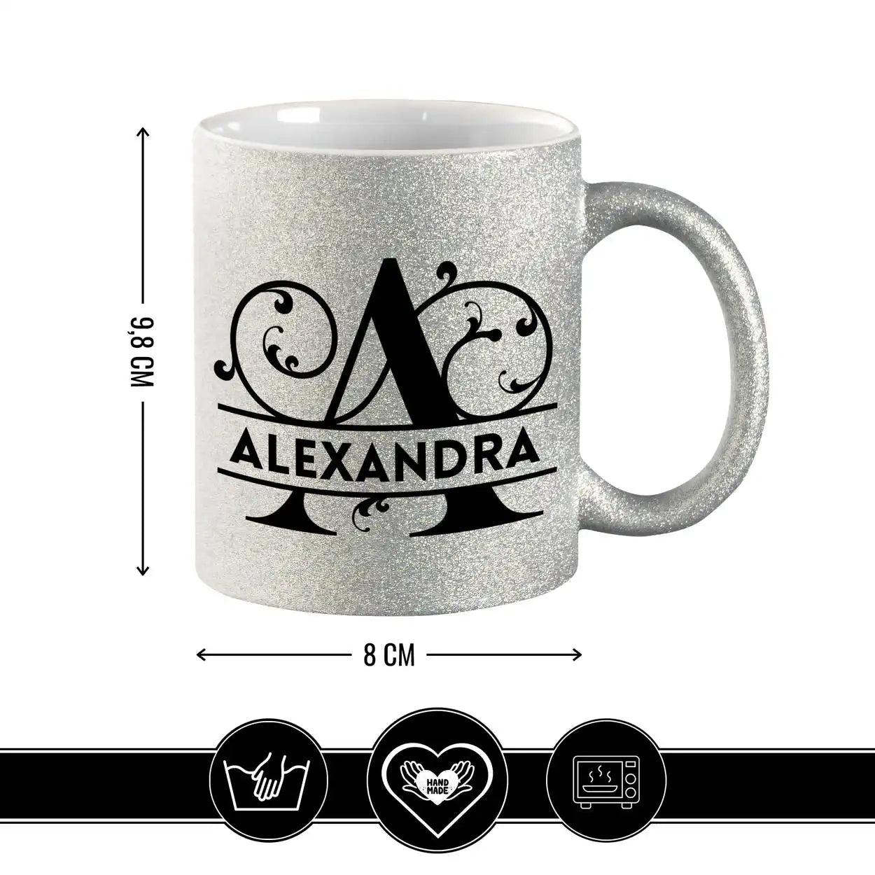 Personalisierte Tasse mit Namen | Buchstabe A - Druckerino