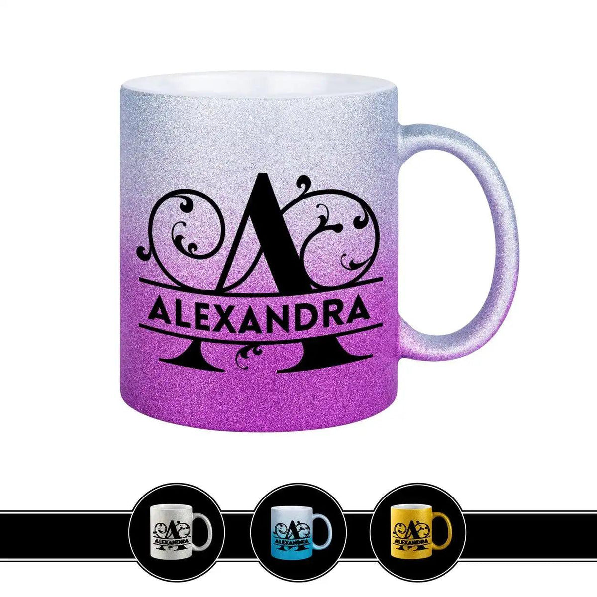 Personalisierte Tasse mit Namen | Buchstabe A - Druckerino