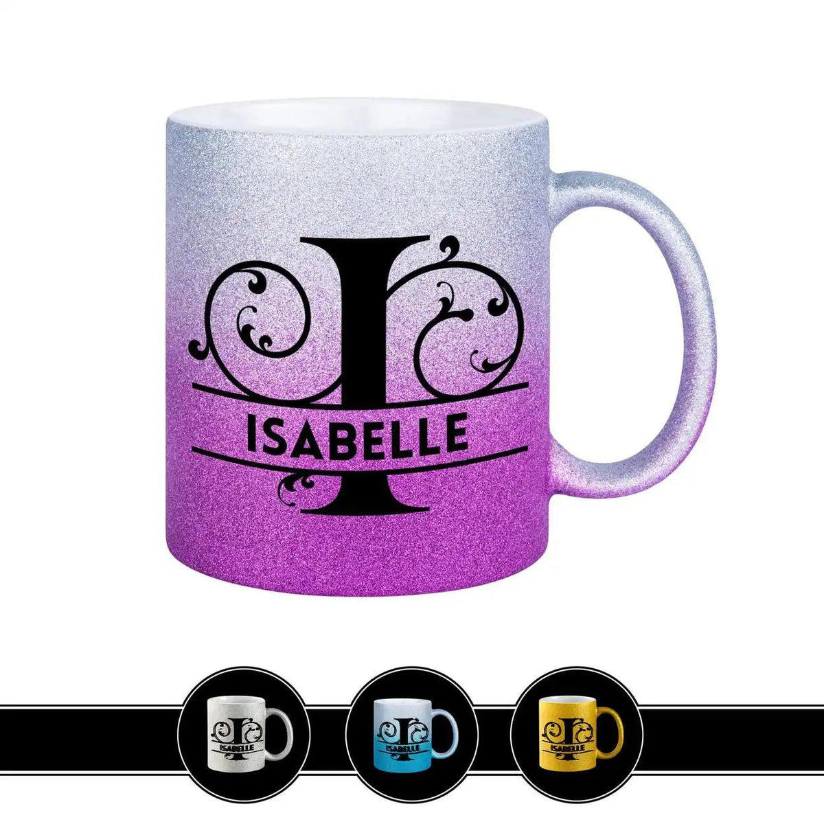 Personalisierte Tasse mit Namen | Buchstabe I - Druckerino