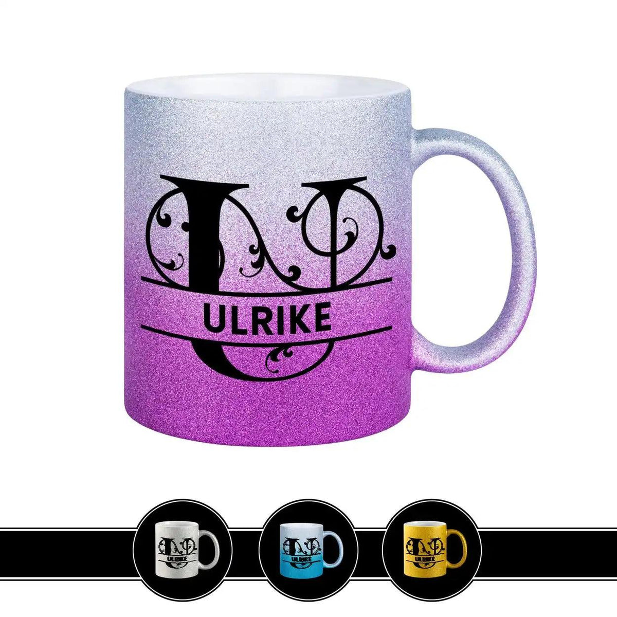 Personalisierte Tasse mit Namen | Buchstabe U - Druckerino