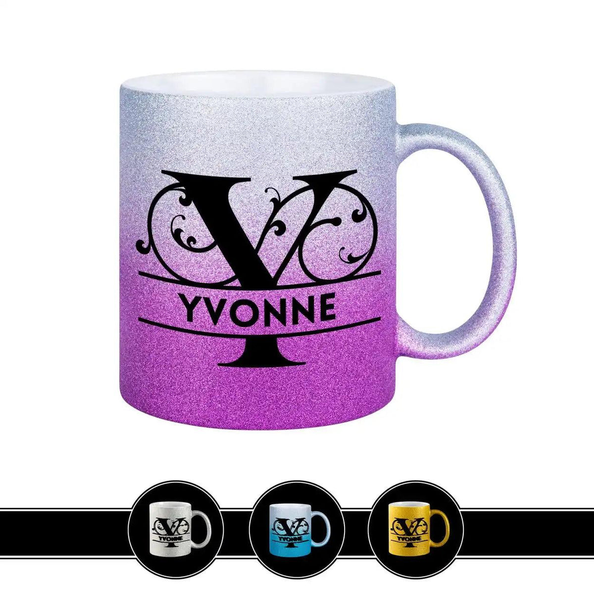 Personalisierte Tasse mit Namen | Buchstabe Y - Druckerino