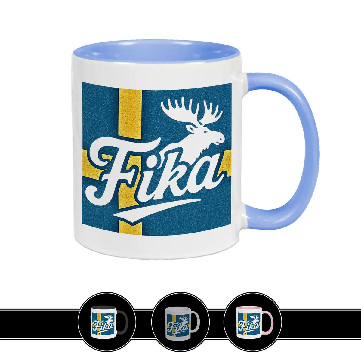 Schweden Elch Fika Tasse | Souvenir & Geschenk für Schwedenfans