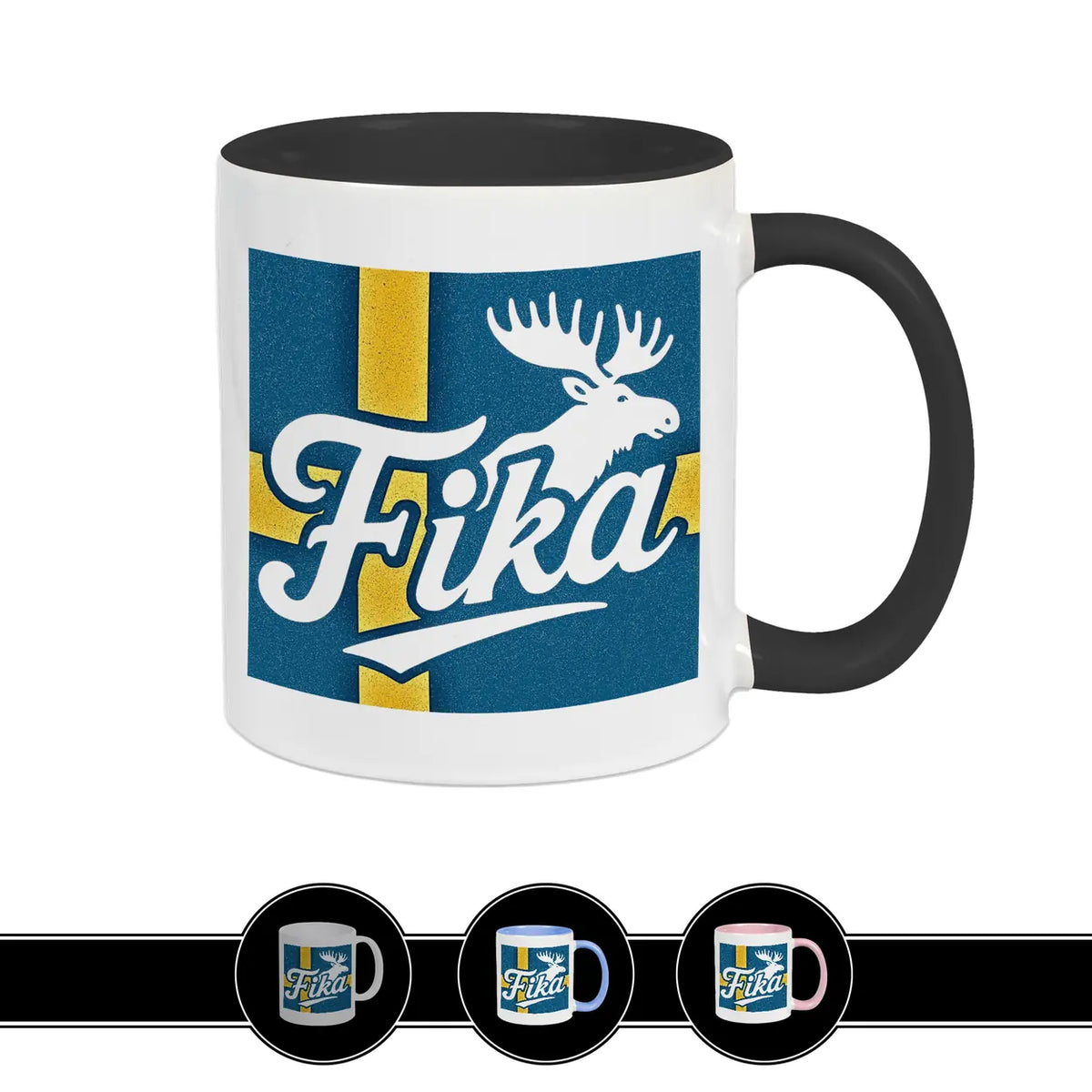 Schweden Elch Fika Tasse | Souvenir & Geschenk für Schwedenfans
