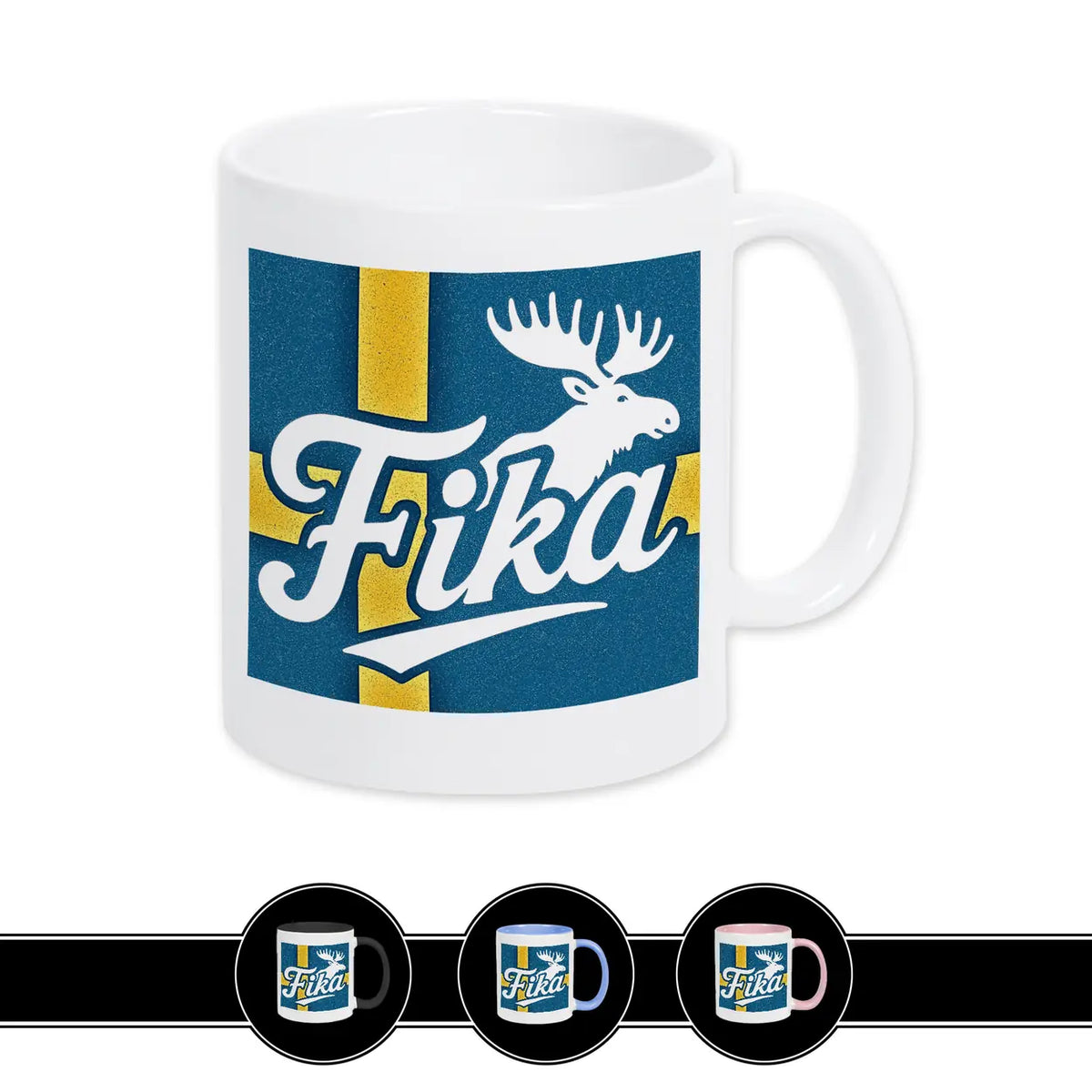 Schweden Elch Fika Tasse | Souvenir & Geschenk für Schwedenfans