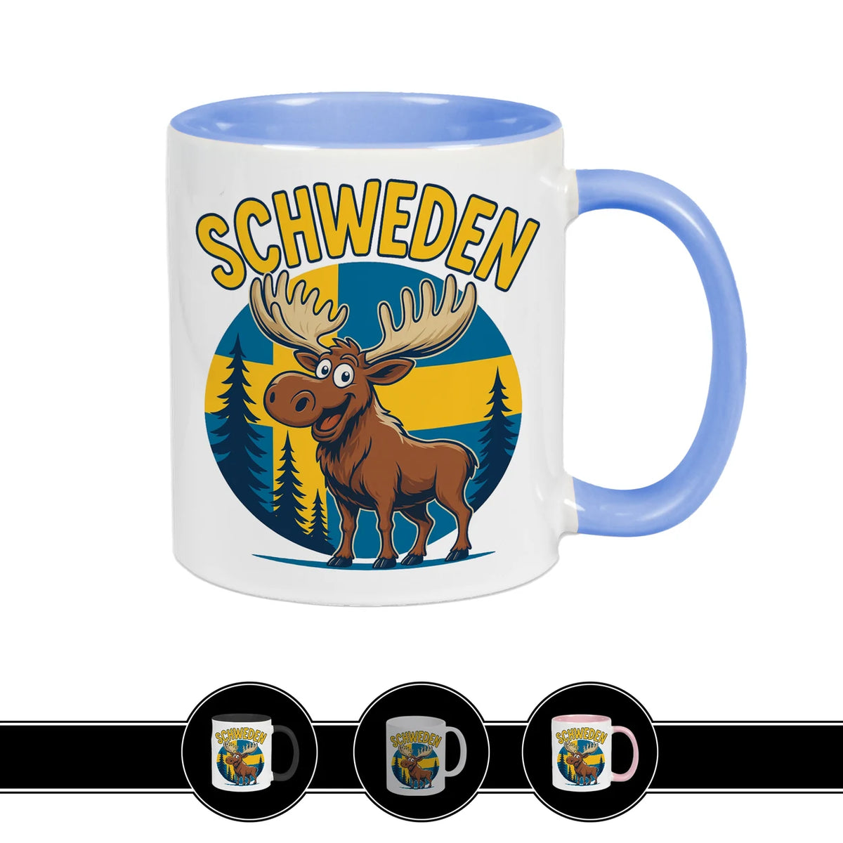 Schweden Tasse - Elch Flagge
