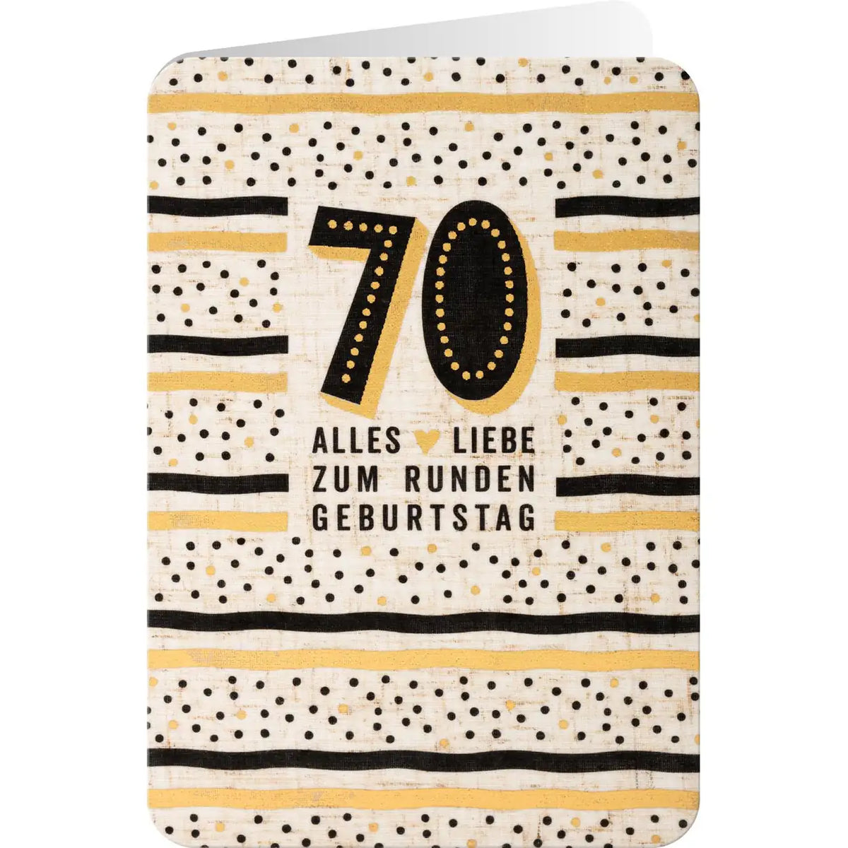 Sheepworld Grußkarte Leinen – 70 Alles Liebe zum runden Geburtstag - Druckerino