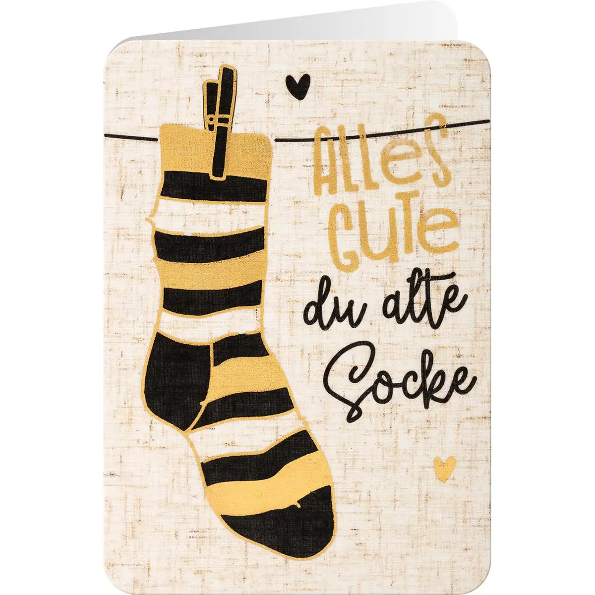 Sheepworld Grußkarte Leinen – Alles Gute du alte Socke - Druckerino