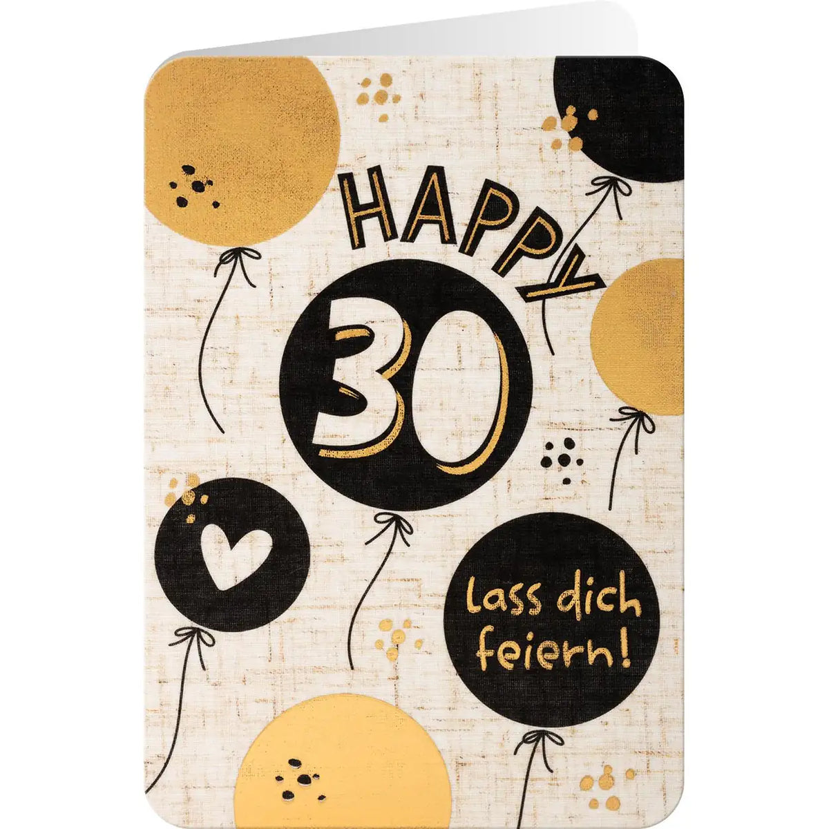 Sheepworld Grußkarte Leinen – Happy 30 - Druckerino