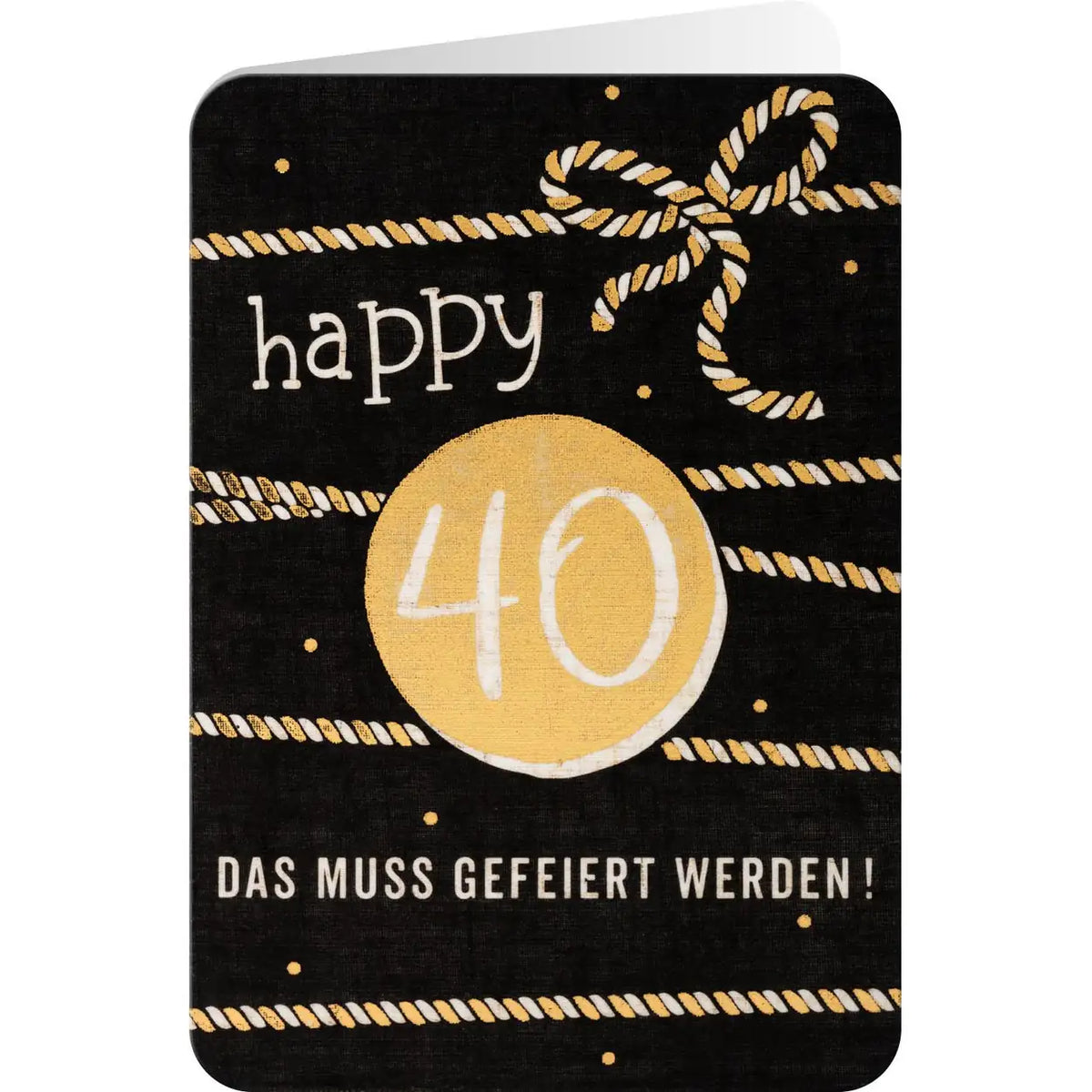 Sheepworld Grußkarte Leinen – Happy 40 - Druckerino