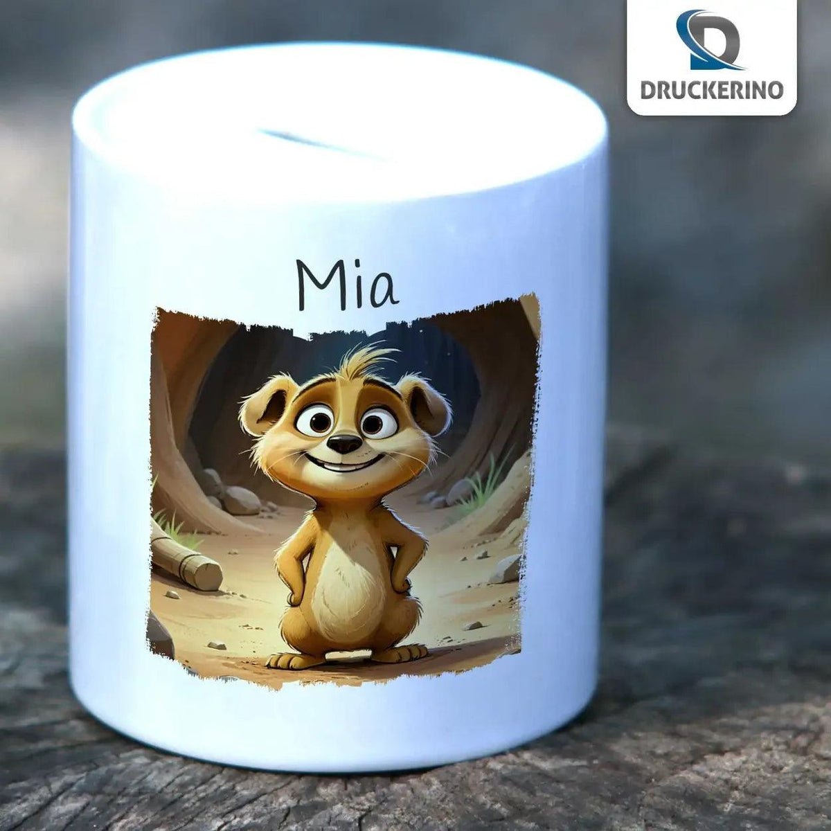 Spardose Kinder Abenteuer Erdmännchen - Druckerino