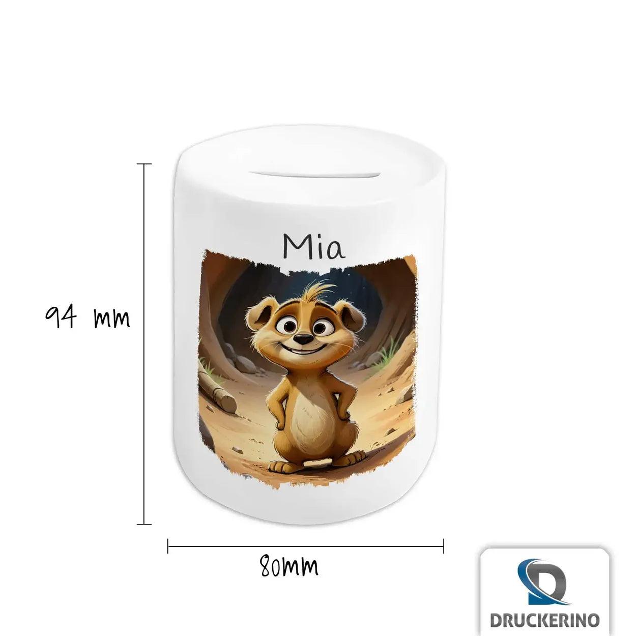Spardose Kinder Abenteuer Erdmännchen - Druckerino