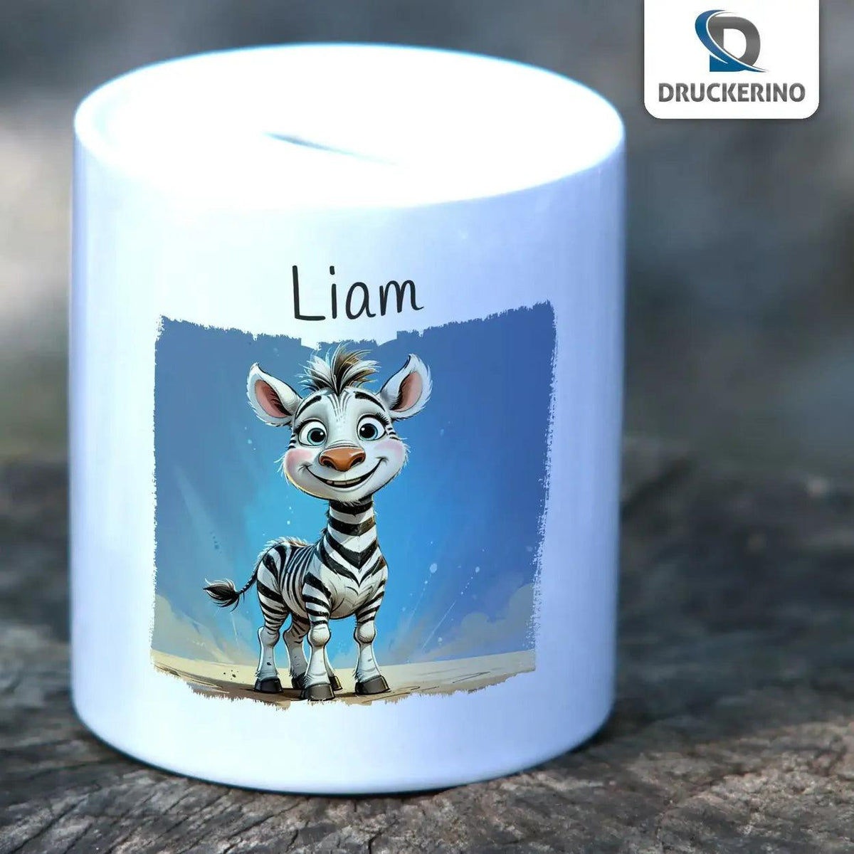 Spardose Kinder Abenteuersafari Zebra - Druckerino