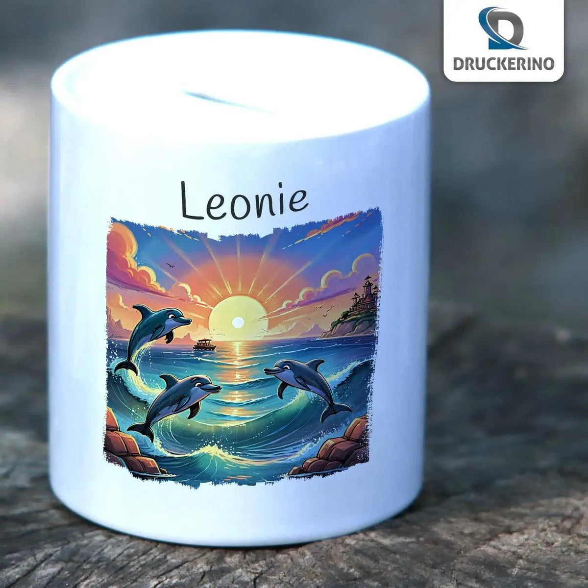 Spardose Kinder Delfine - Druckerino